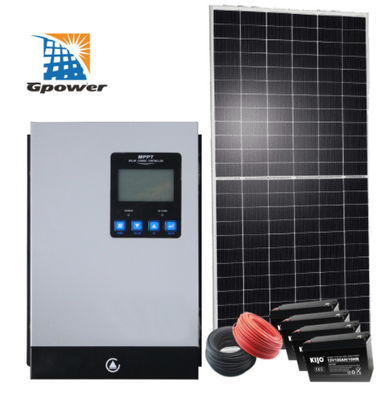 Hệ thống năng lượng mặt trời nối lưới IEC 8000W với pin dự phòng