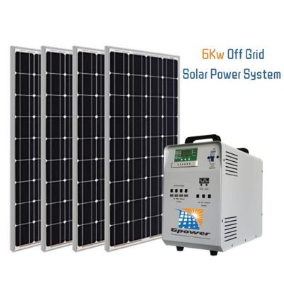 Bộ dụng cụ gia đình năng lượng mặt trời 6000W Năng lượng tái tạo Bộ bảng điều khiển năng lượng mặt trời